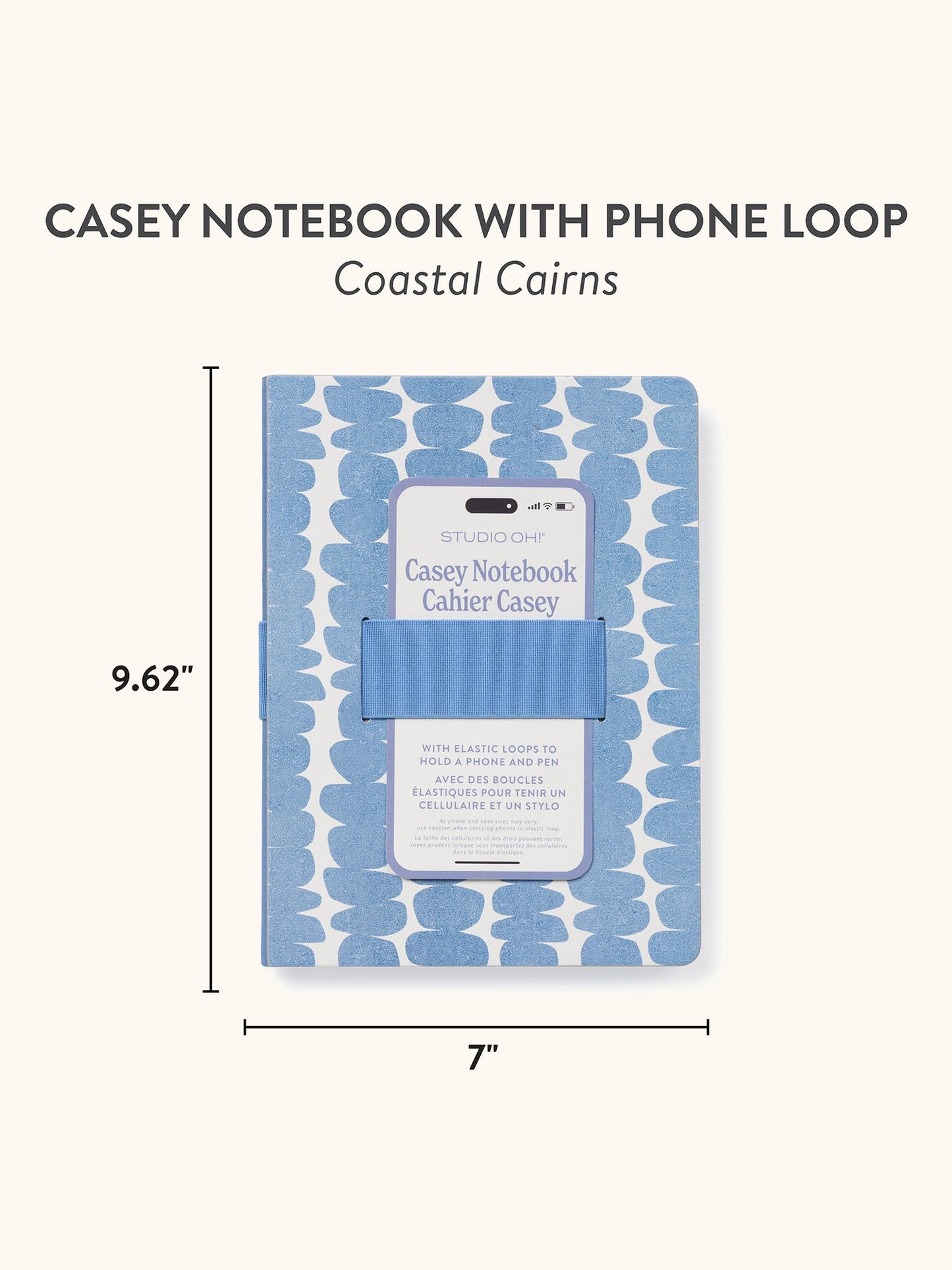 Studio Oh! "Coastal Cairns" Casey Notebook with Phone Loop