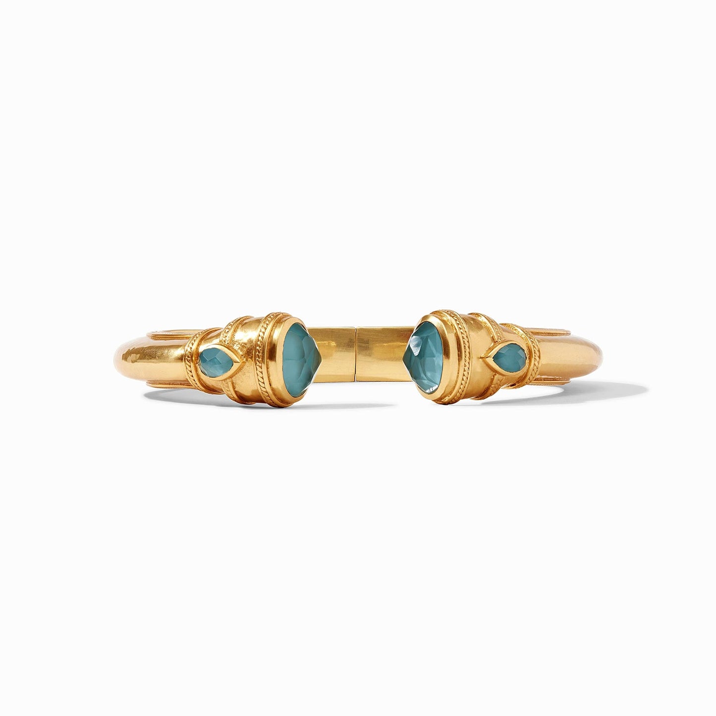 Julie Vos "Cannes" Demi Cuff-Iridescent Peacock Blue