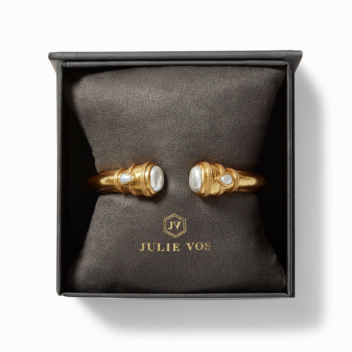 Julie Vos "Cannes" Demi Cuff-Iridescent Peacock Blue