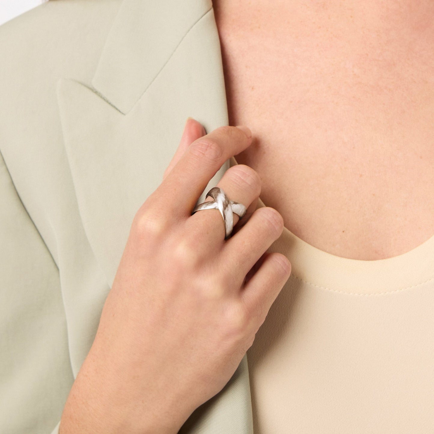 Julie Vos “Catalina X” Silver Ring