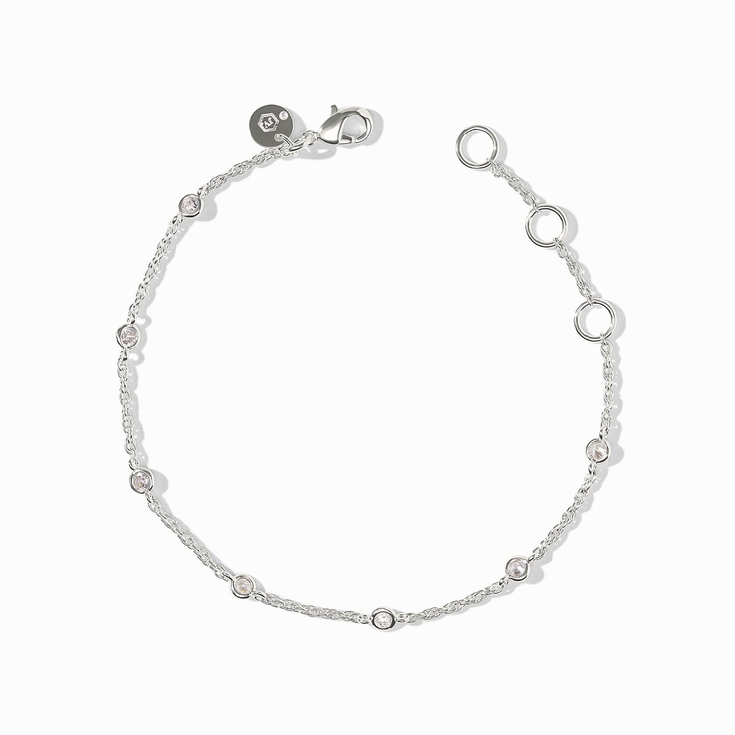 Julie Vos Silver “Celeste” Delicate Bracelet- Clear CZ