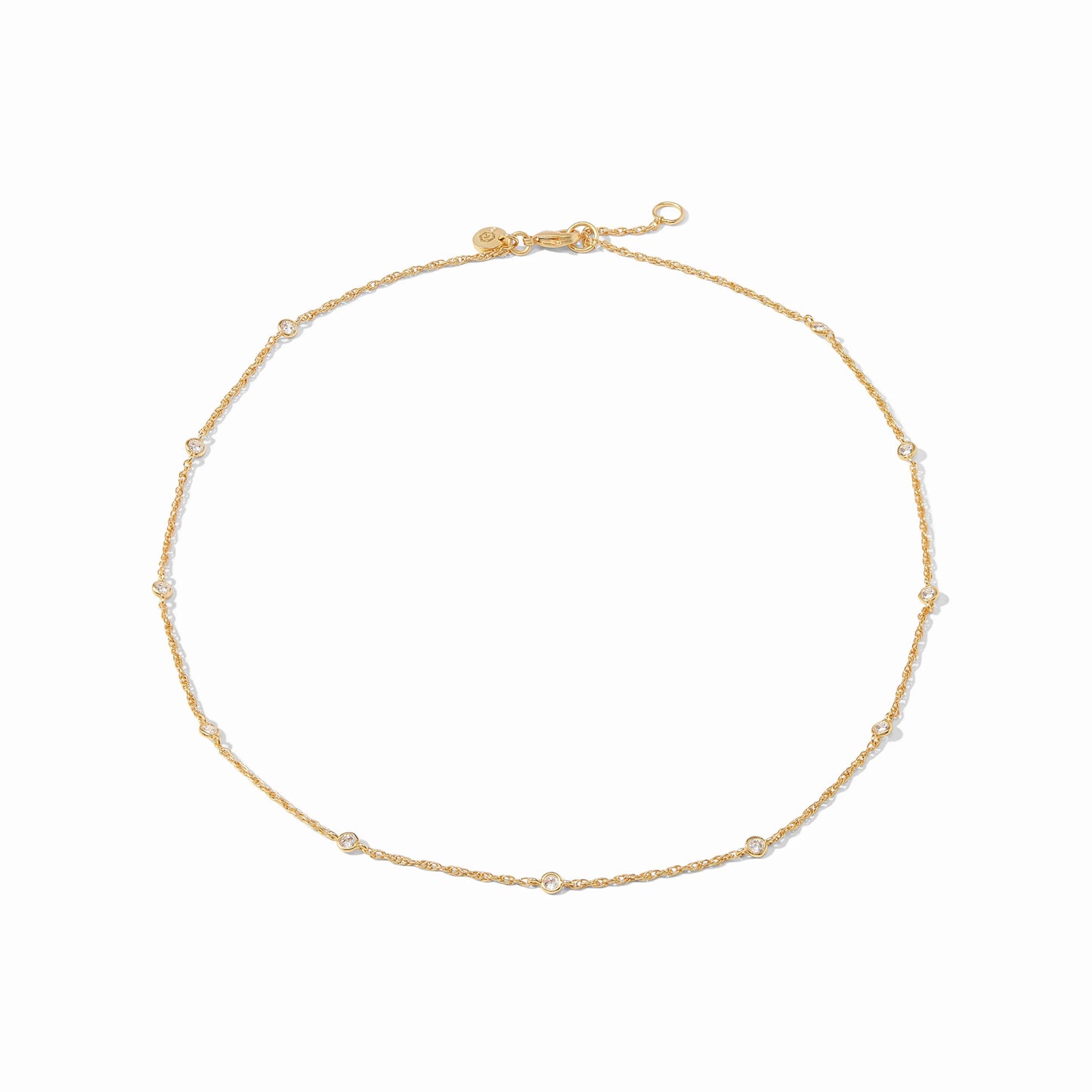 Julie Vos Celeste Delicate Station Necklace Cubic Zirconia OS