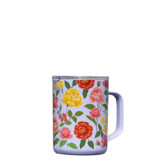 Corkcicle x Rifle Paper Co. “Roses” Gloss Purple - 16oz Mug