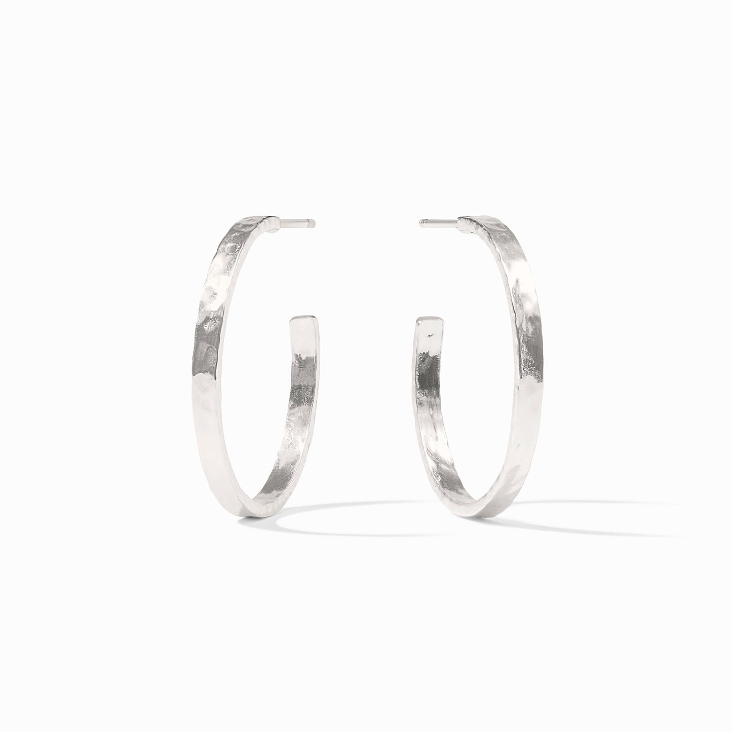 Julie Vos “Crescent” Silver Hoop Earrings -Medium