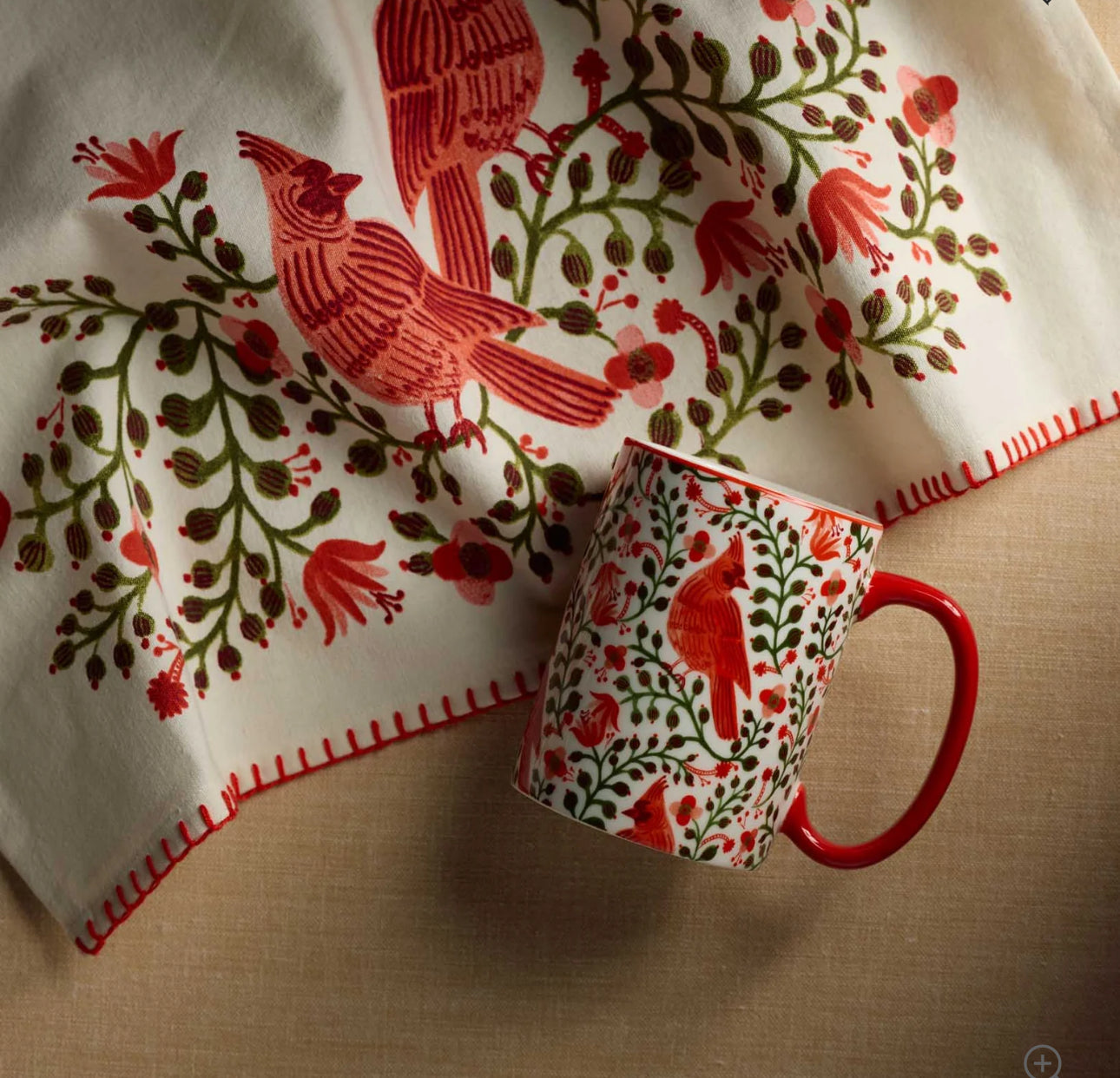 Rifle Paper Co. "Christmas Cardinals" Porcelain Mug