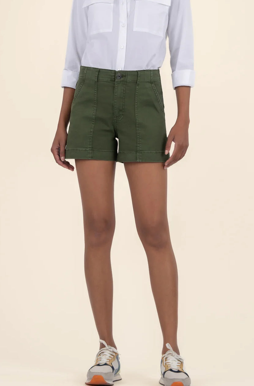 Kut from the Kloth "Jane" High Rise Short-Olive