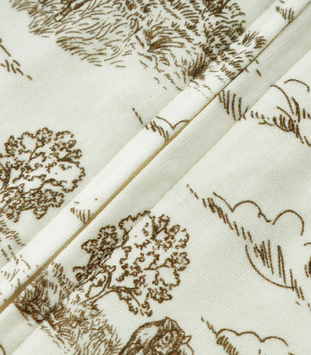 Milkbarn Kids “Country Toile” Luxe Stretch Zipper Pajama
