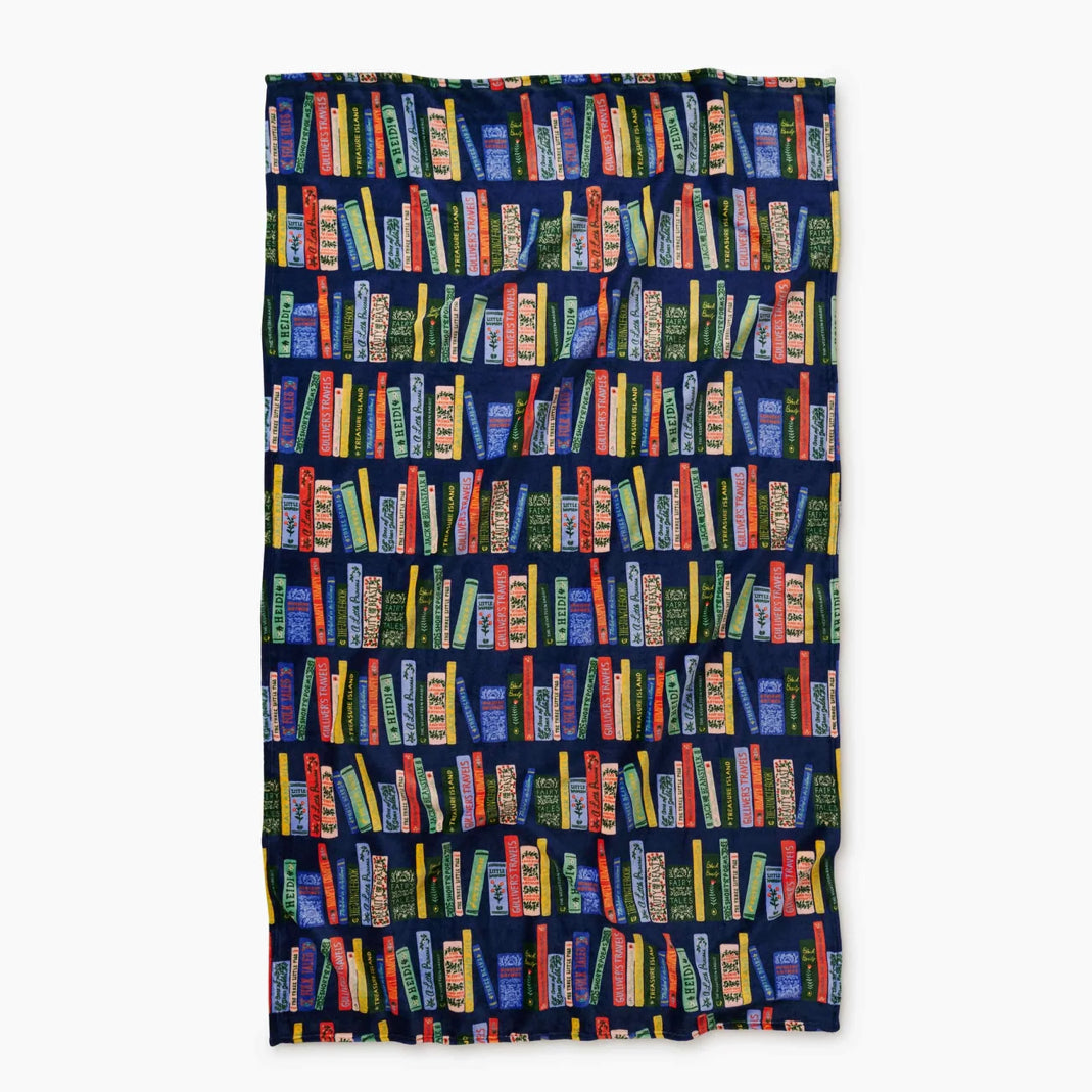 Rifle Paper Co. "Bookshelf" Fleece Blanket