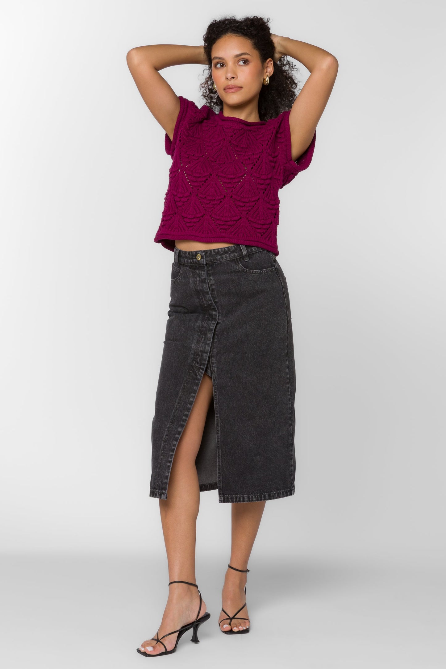 Velvet Heart "Darlita" Short Dolman Sweater-Malbec