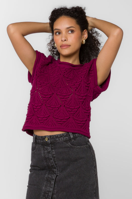 Velvet Heart "Darlita" Short Dolman Sweater-Malbec