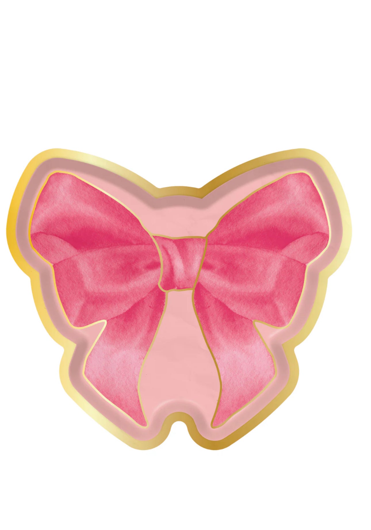 Sophistiplate Assorted Die Cut Salad Plate-Pink Bows