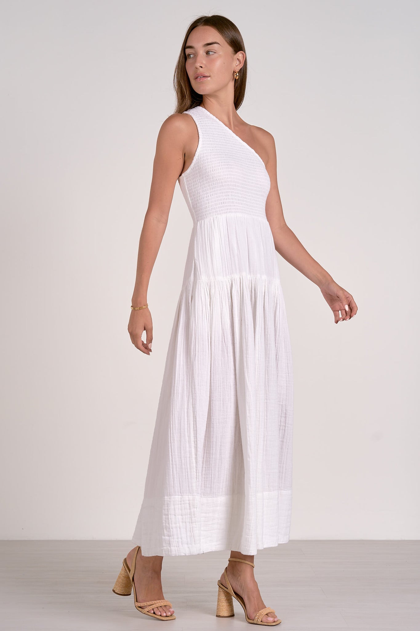 Elan "Grace" Maxi Dress-White