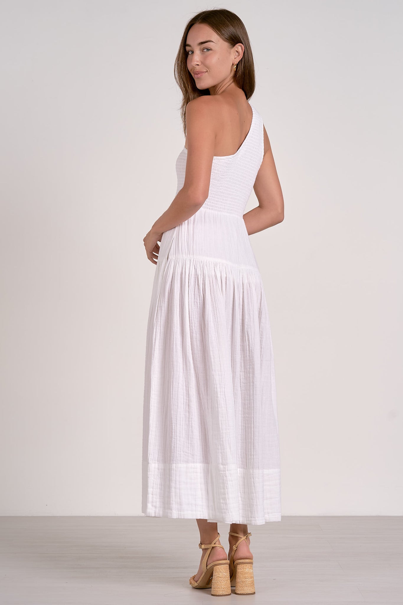 Elan "Grace" Maxi Dress-White