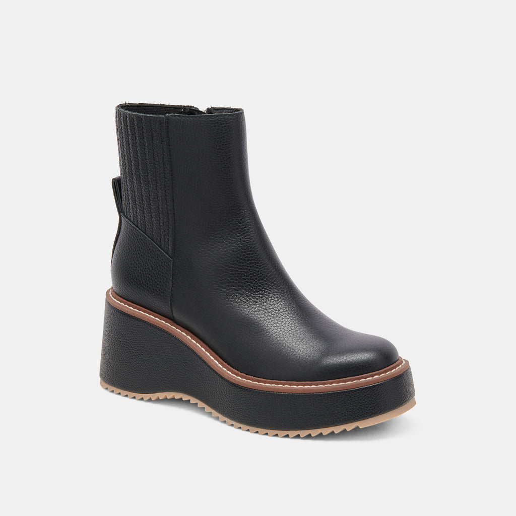 Dolce Vita "Hilde" Leather Boots -Black