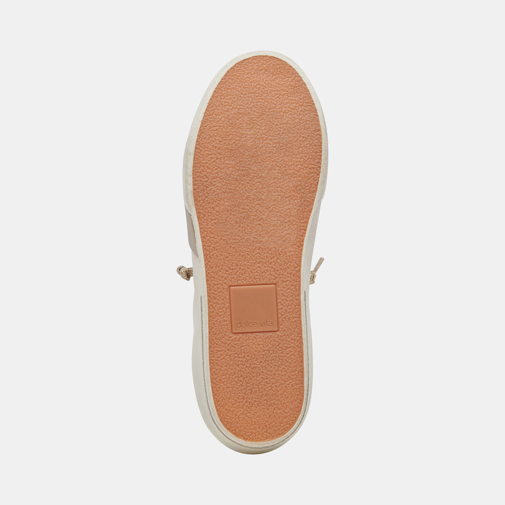 Dolce Vita "Zina" Sneaker-White Gold Leather