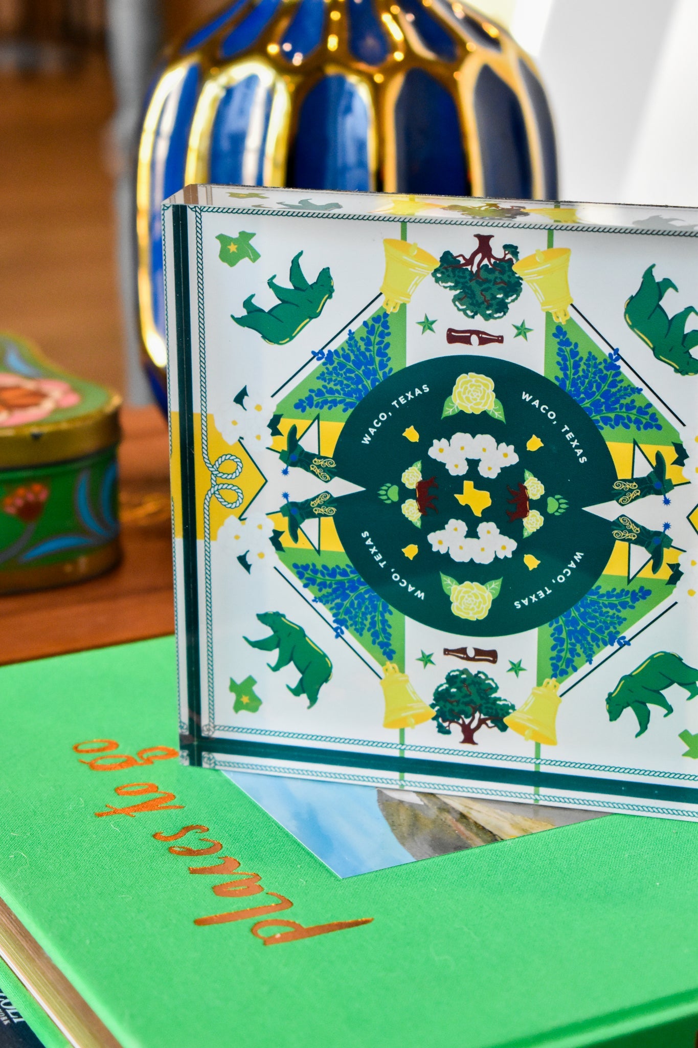 Saturday Silks "Waco" Acrylic Block