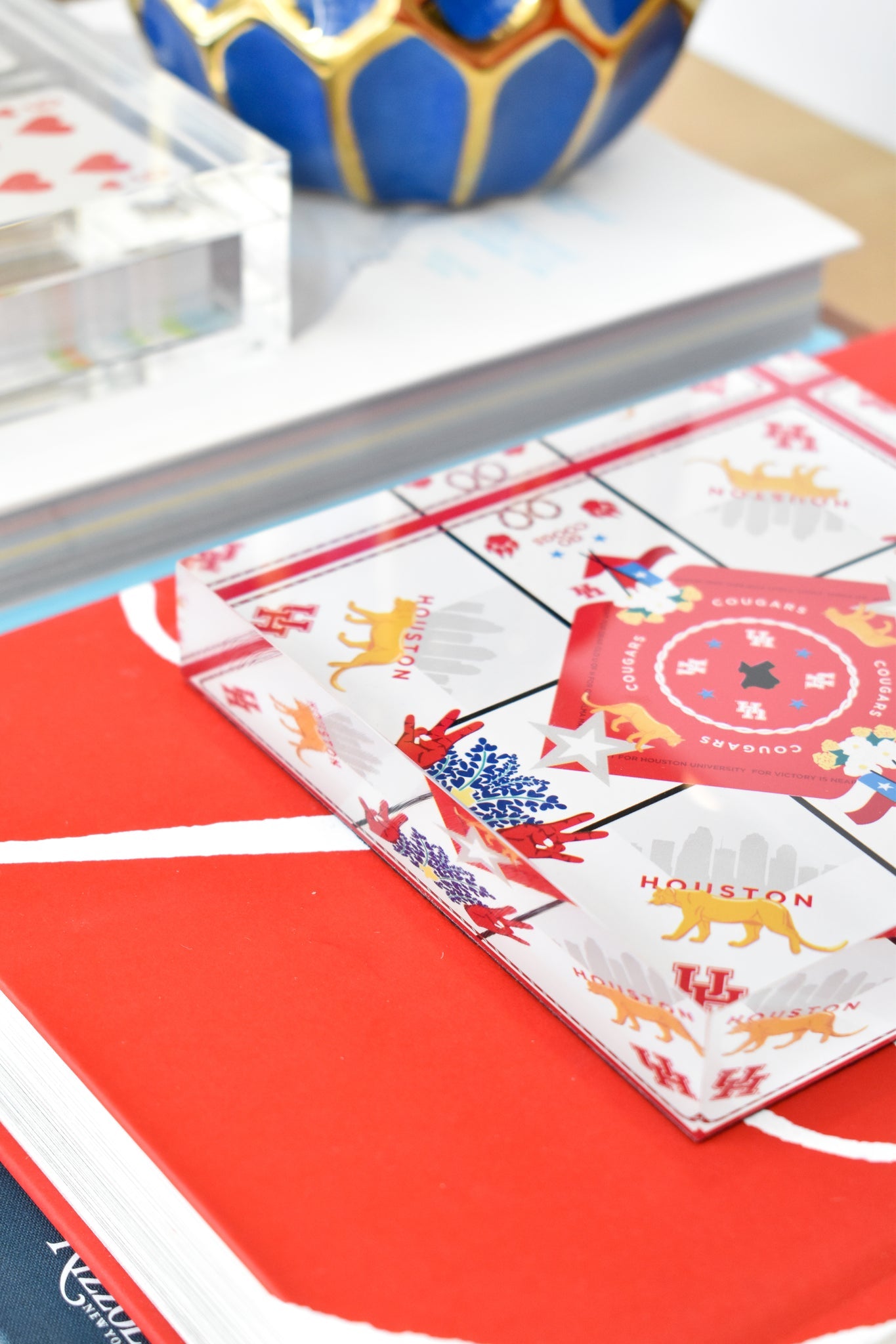 Saturday Silks "Houston Cougars" Acrylic Block