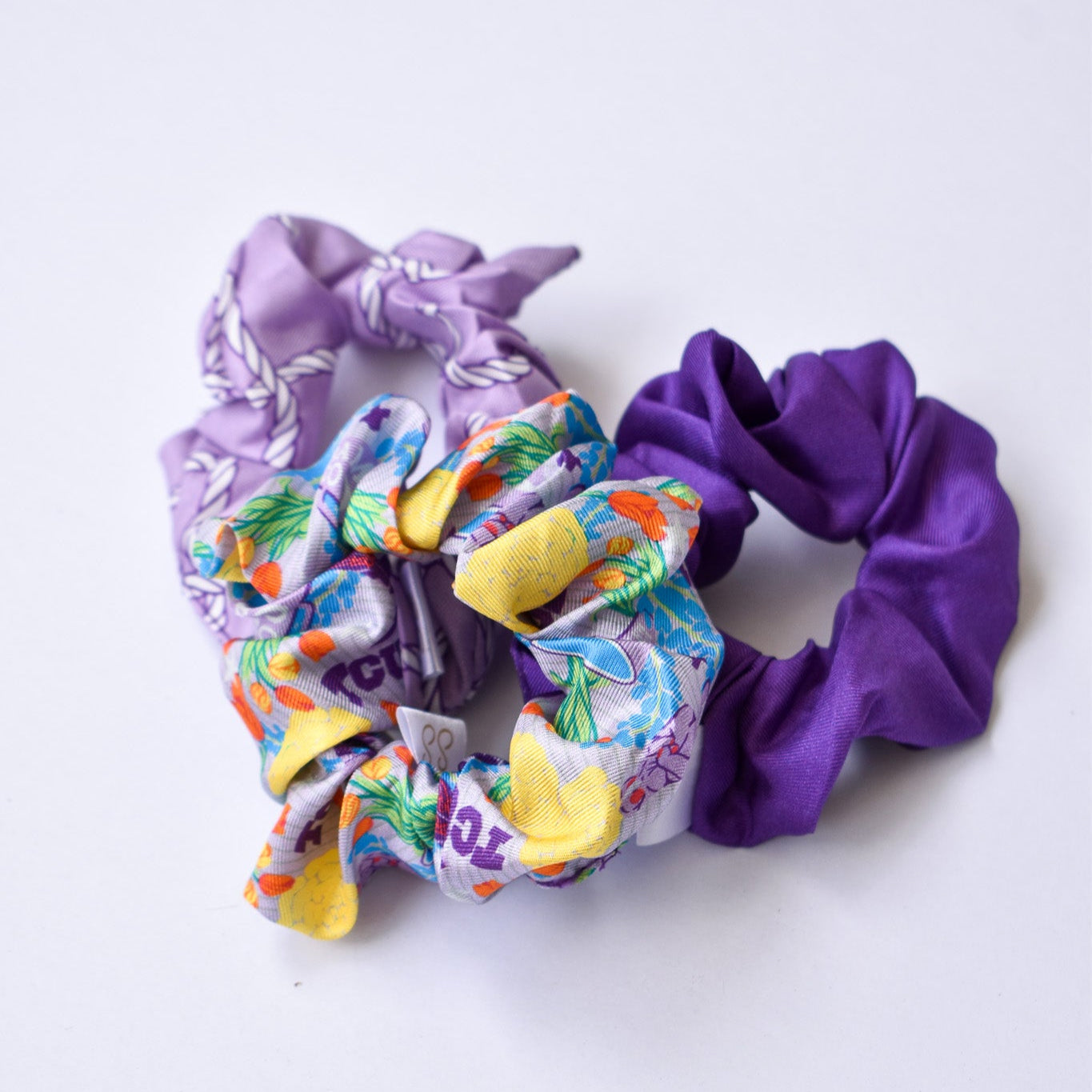 Saturday Silks “TCU” Scrunchie Set