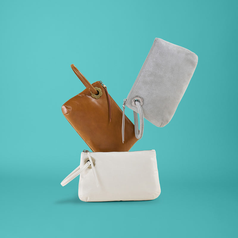 Hobo Bags "Daisy Daze" Large Wristlet-Truffle