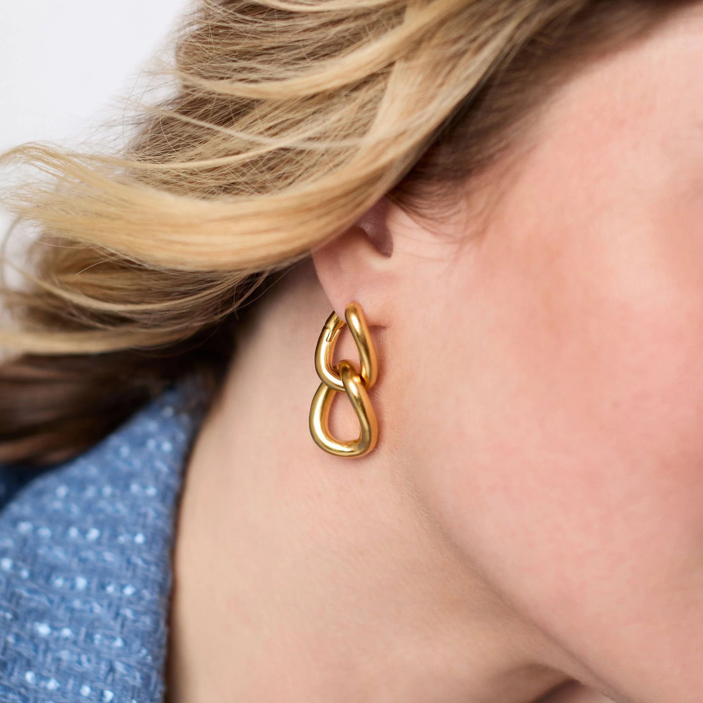 Julie Vos "Dolce 2-in-1 Earring"- Gold