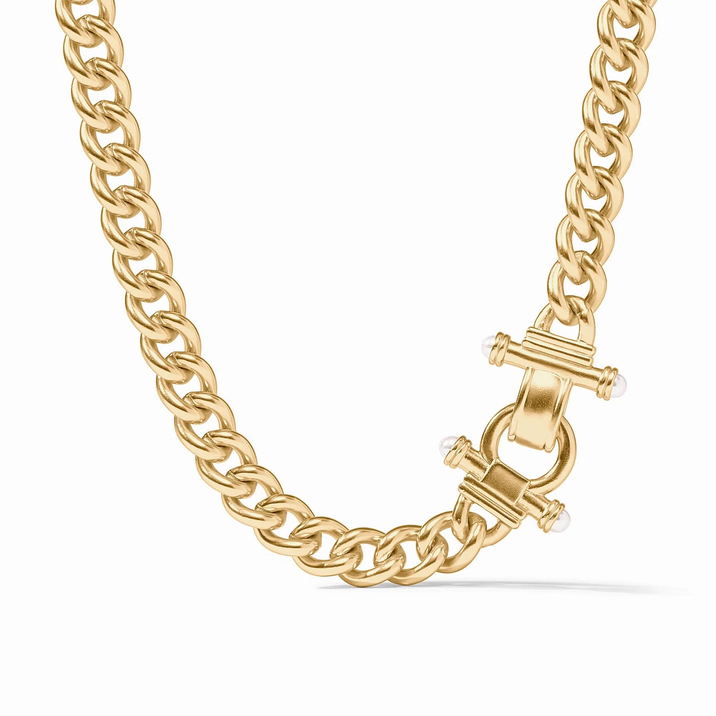 Julie Vos "Dolce Demi Link Necklace"- Pearl