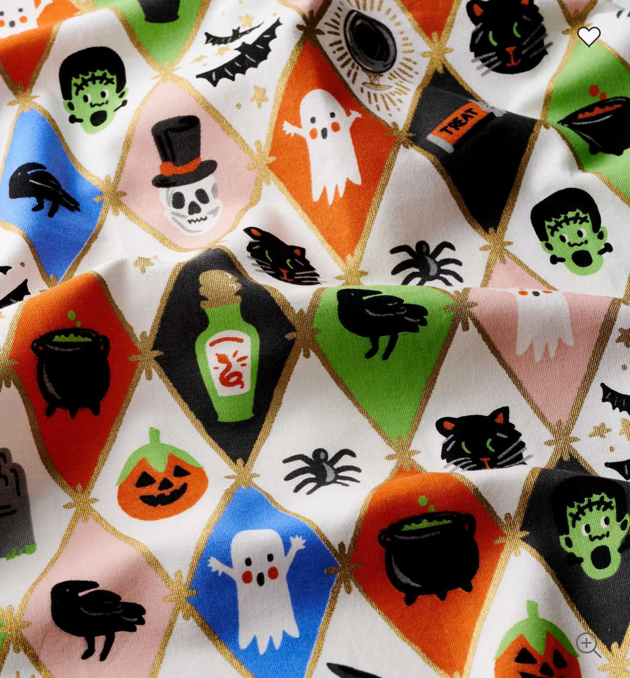 Rifle Paper Co. "Halloween Argyle" Tea Towel