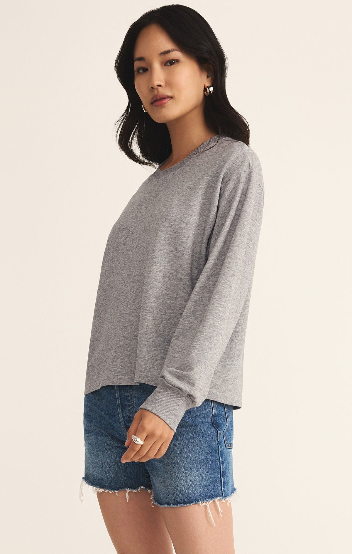 Z Supply Ellis Sweatshirt-Classic Heather Grey