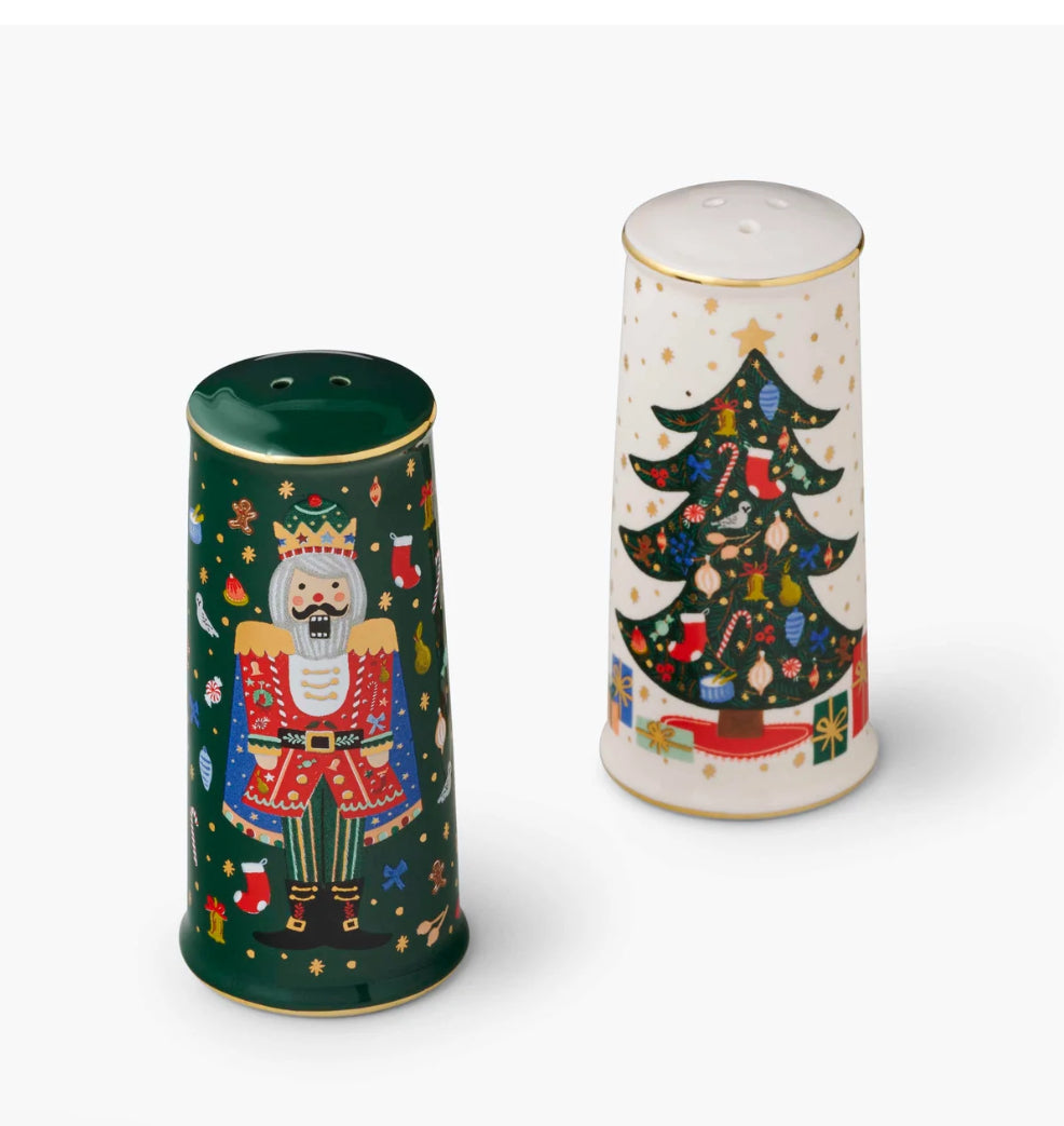 Rifle Paper Co. "Nutcracker" Salt & Pepper Set