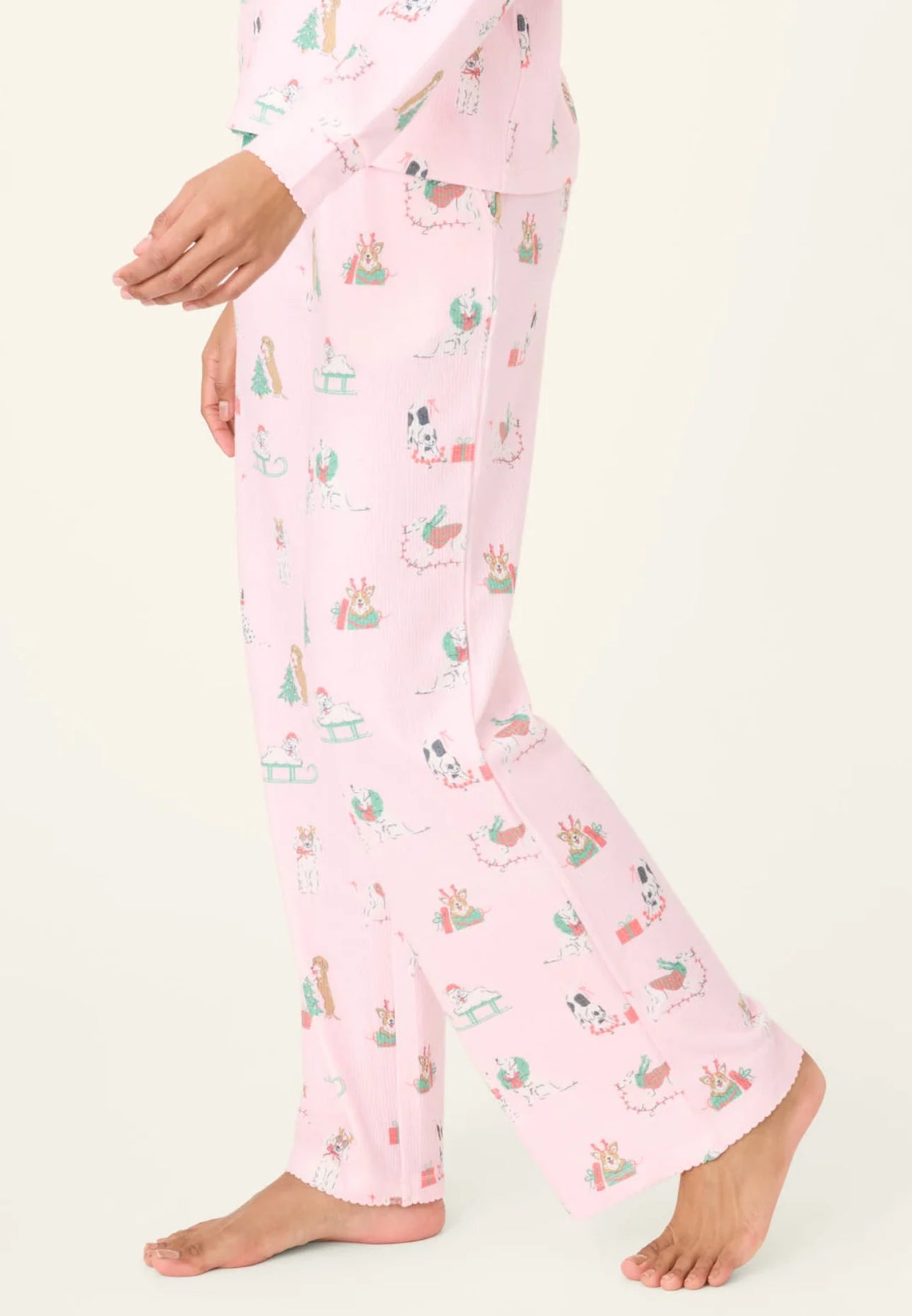 PJ Salvage "Peace & Pawlidays" Dog Print Pant