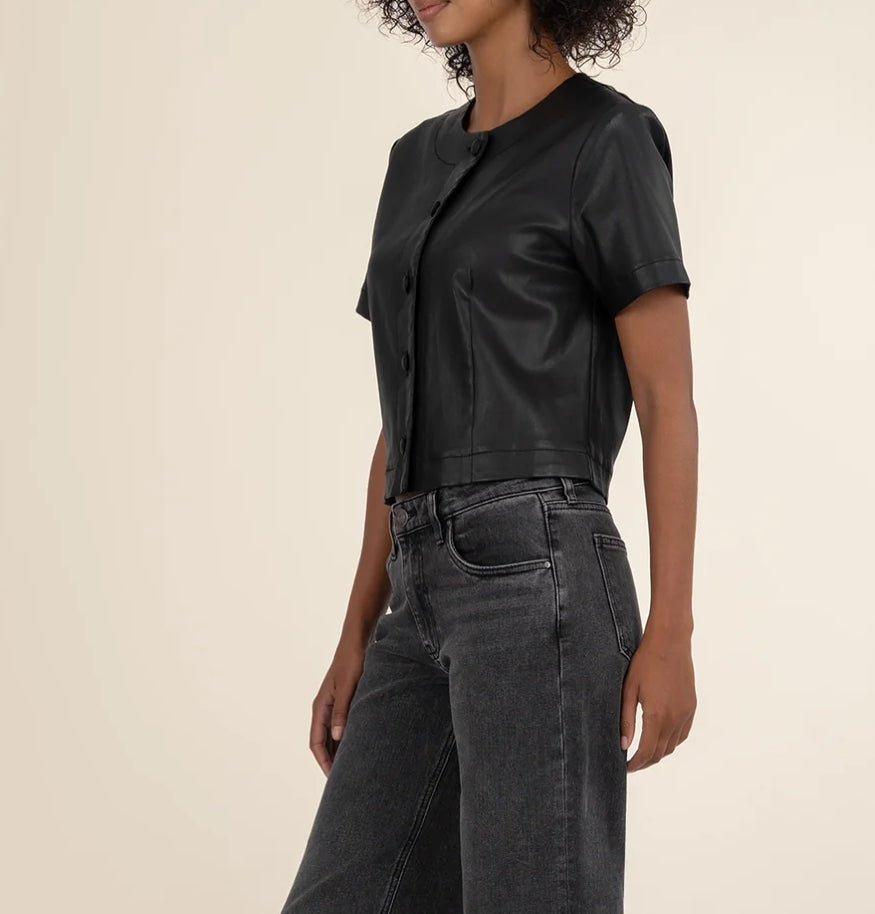 Kut from the Kloth "Esmeray" Crew Neck Top-Black