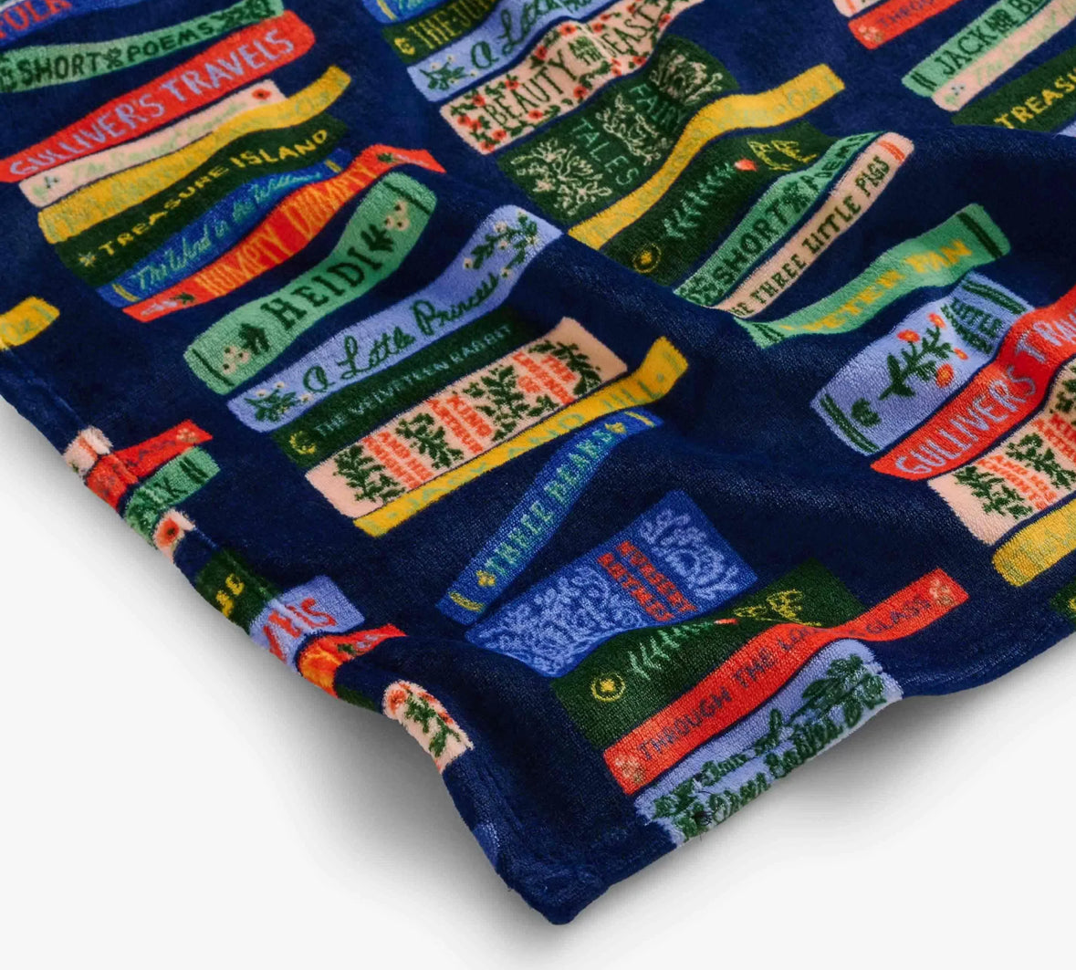 Rifle Paper Co. "Bookshelf" Fleece Blanket