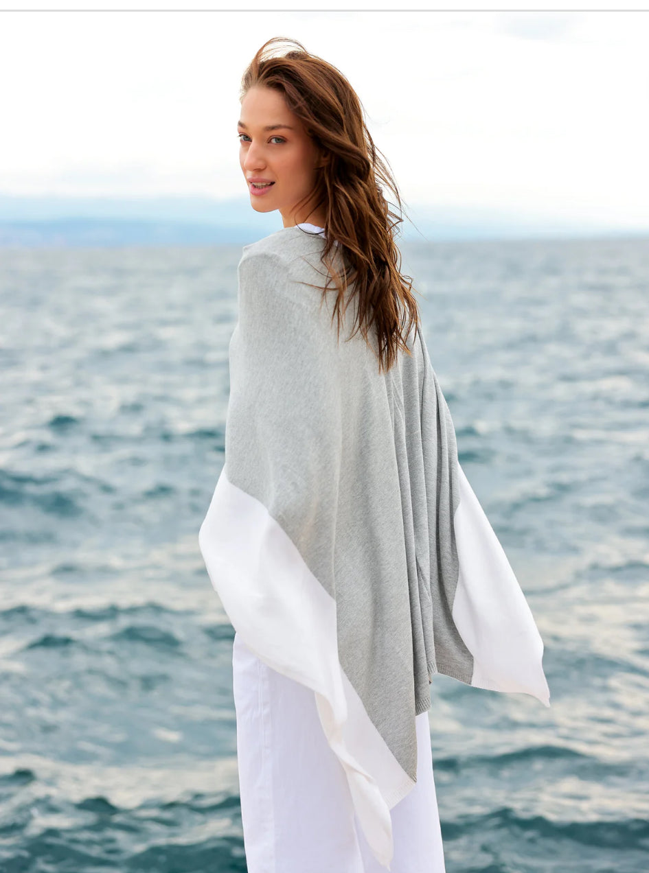 Shiraleah “Madeleine” Travel Poncho -Stone