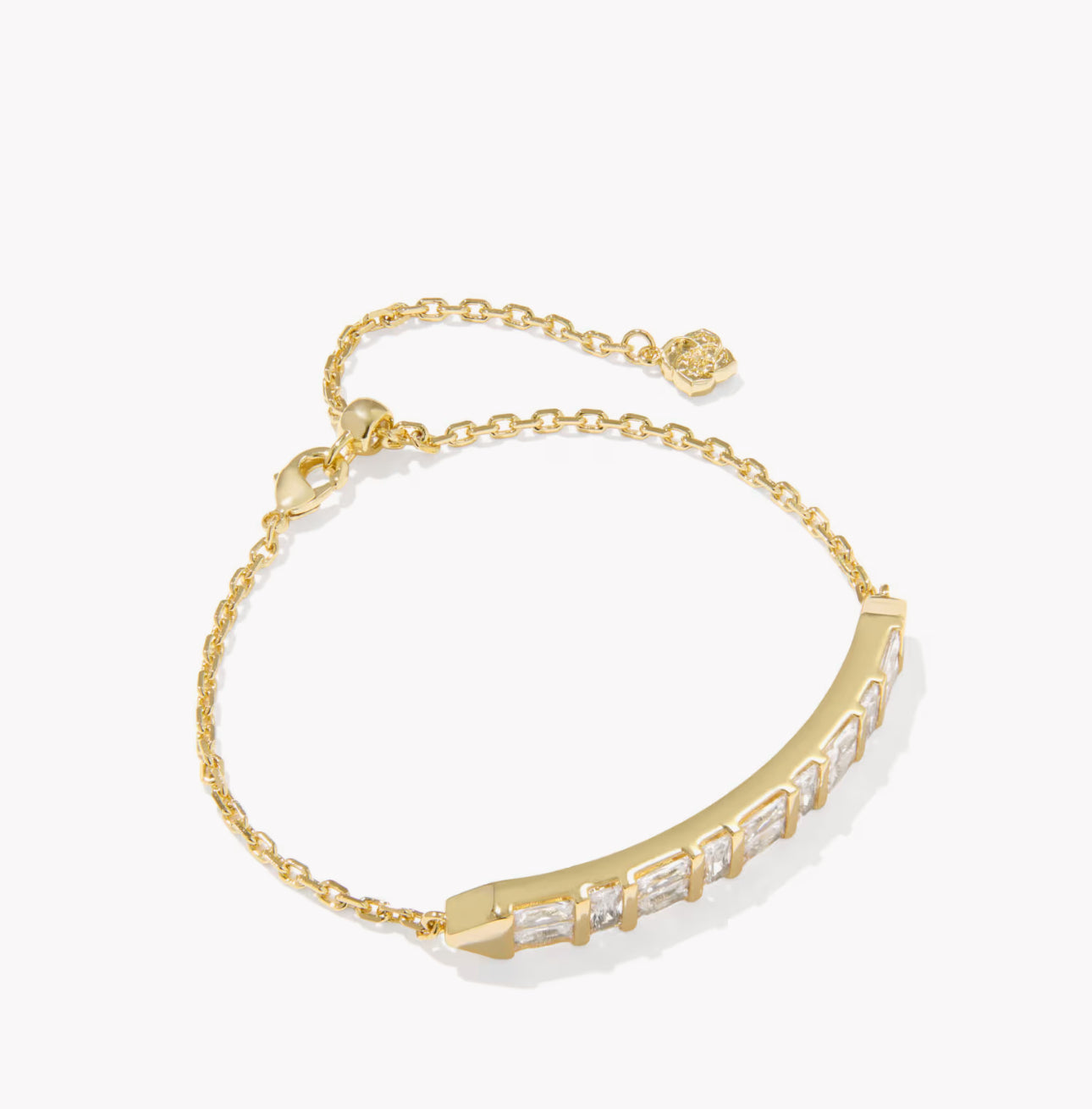 Kendra Scott Jamie Delicate Chain Bracelet- Gold White CZ