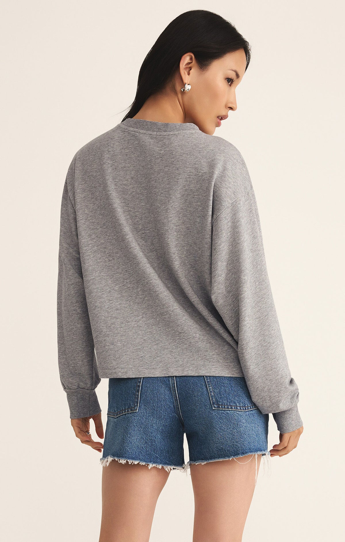 Z Supply Ellis Sweatshirt-Classic Heather Grey