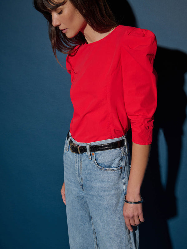 Nation LTD Eloise Top-Red Shoes