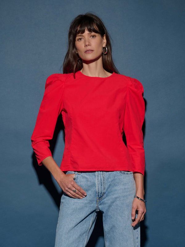 Nation LTD Eloise Top-Red Shoes