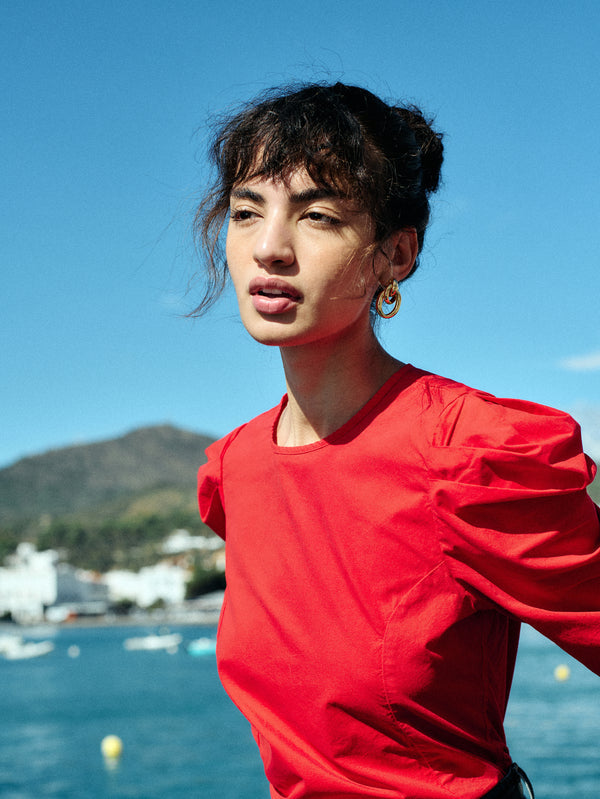 Nation LTD Eloise Top-Red Shoes
