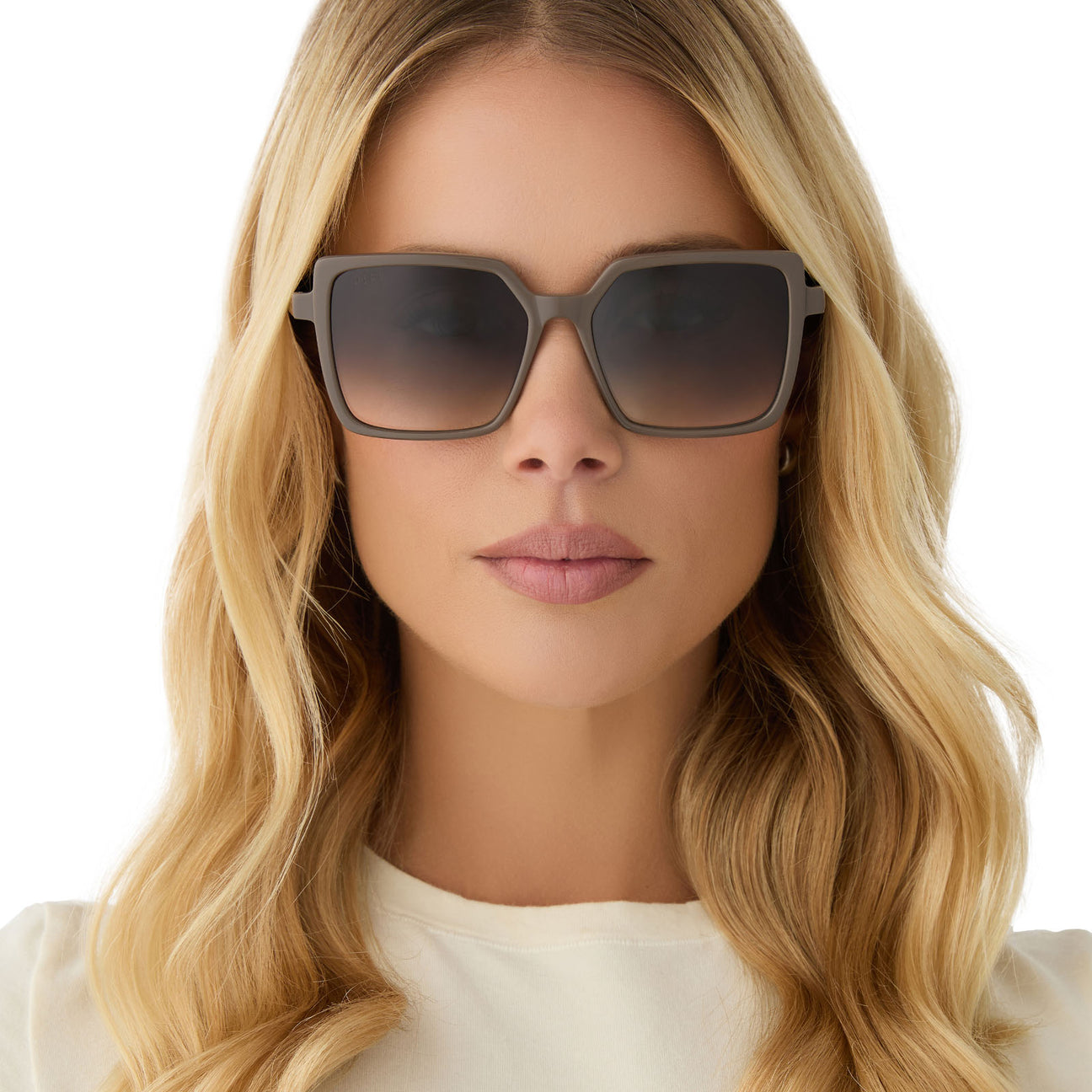 DIFF Eyewear “Esme” London Stone + Grey Gradient Sunglasses