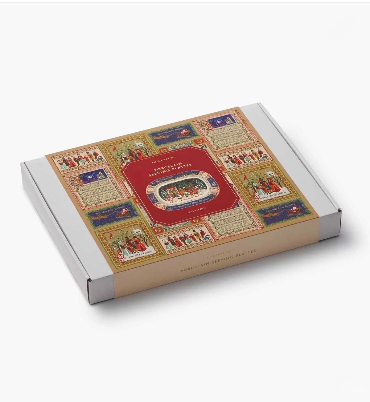 Rifle Paper Co. "Christmas Carols" Large Porcelain Serving Platter