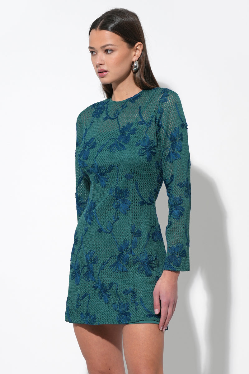 Adelyn Rae “Cheryl” Crochet Lace Mini Dress