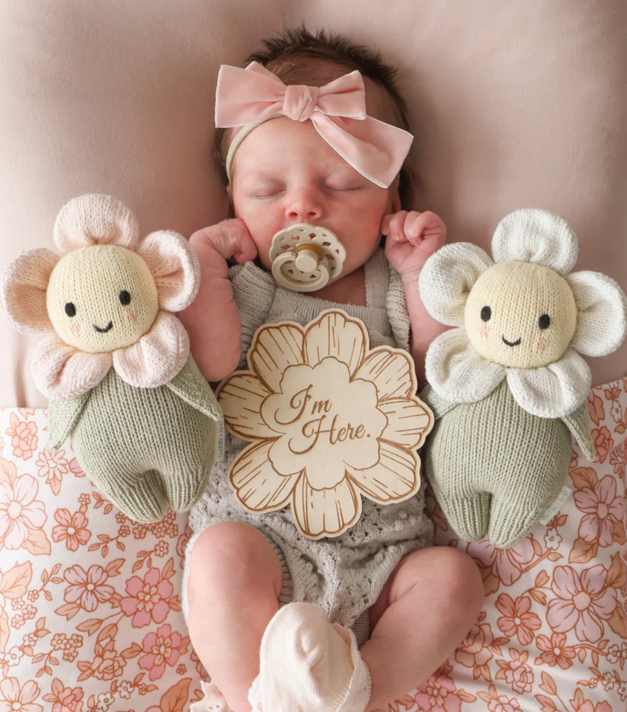 Cuddle + Kind “Baby Daisy"-Blush Pink