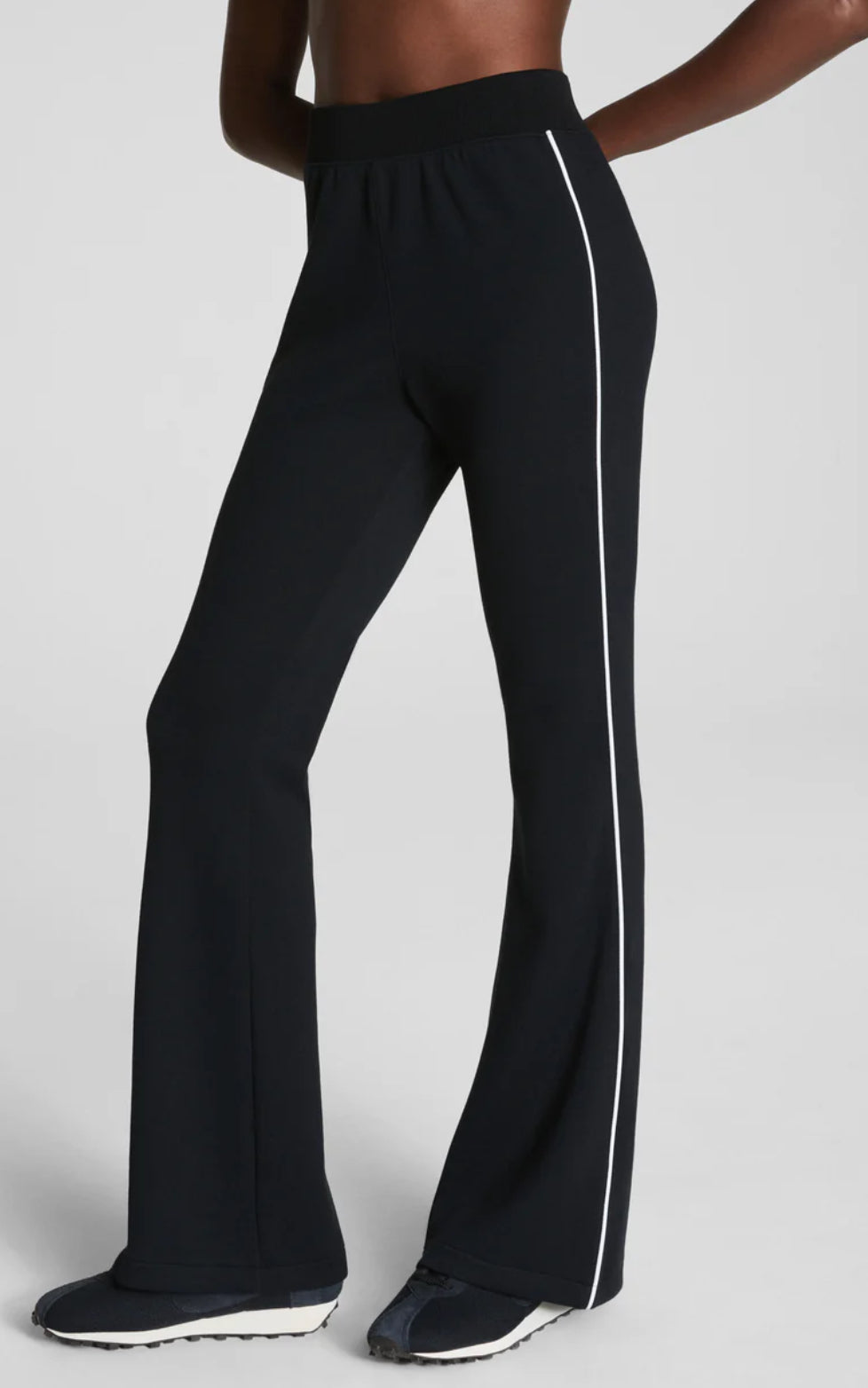 Spanx AirPique Flare Track Pant - Very Black