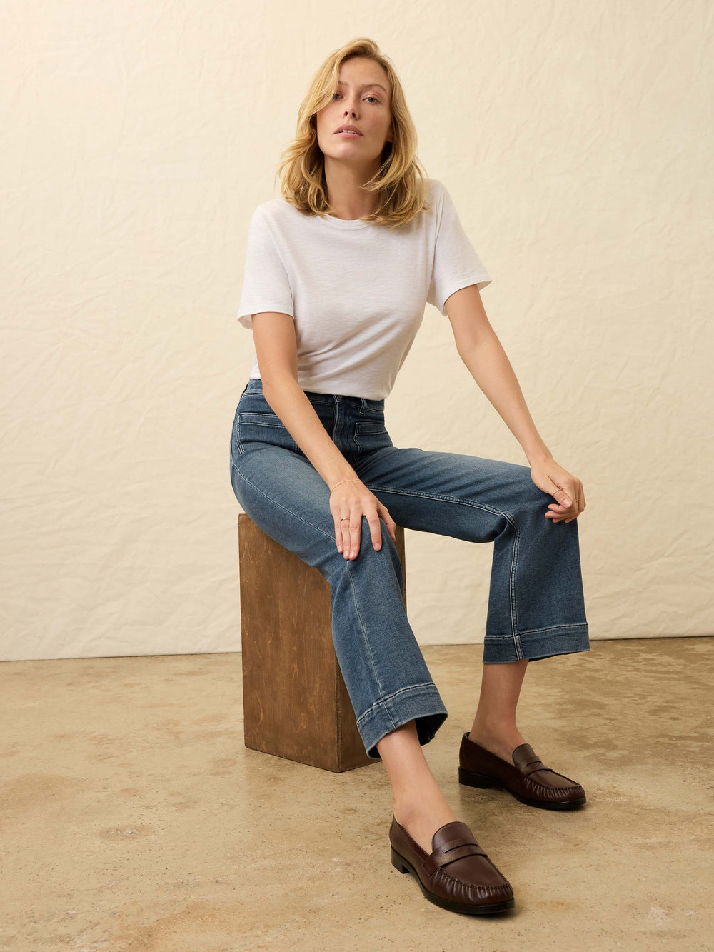 Faherty Sunwashed Essential Tee-White