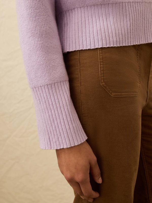 Faherty Jackson Crewneck Sweater - Ice Lilac Heather