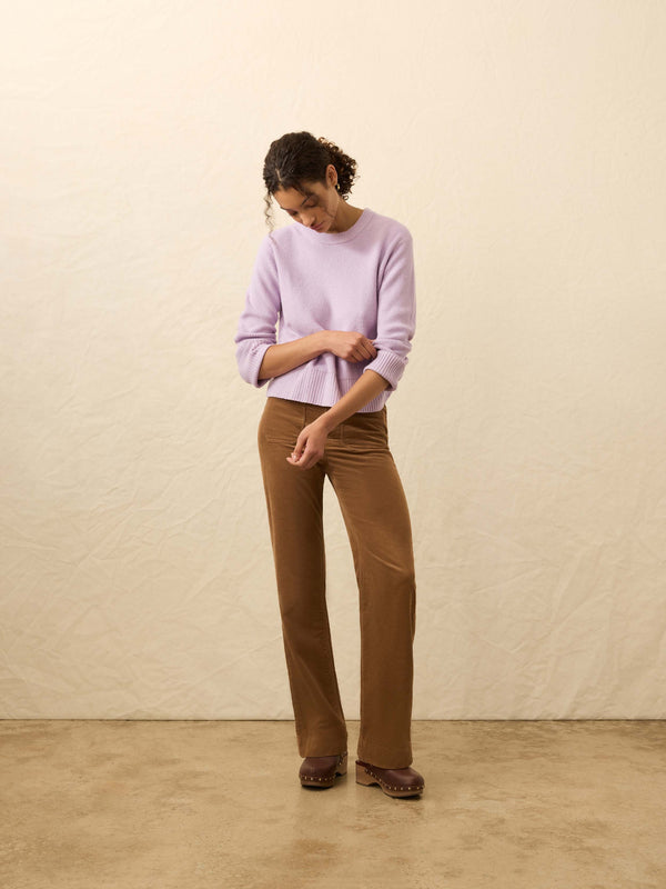 Faherty Jackson Crewneck Sweater - Ice Lilac Heather