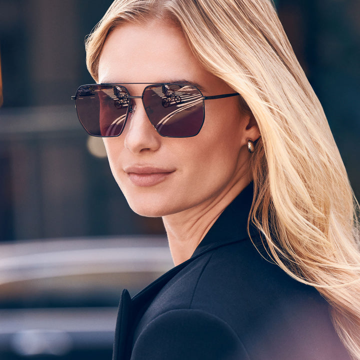 DIFF Eyewear “Berkely” Black Dark Cherry Sunglasses