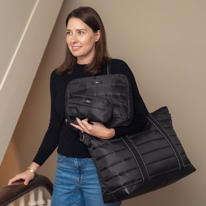 Scout Bags "Black Puffer" All Inclusive Quilted Toiletry Bag