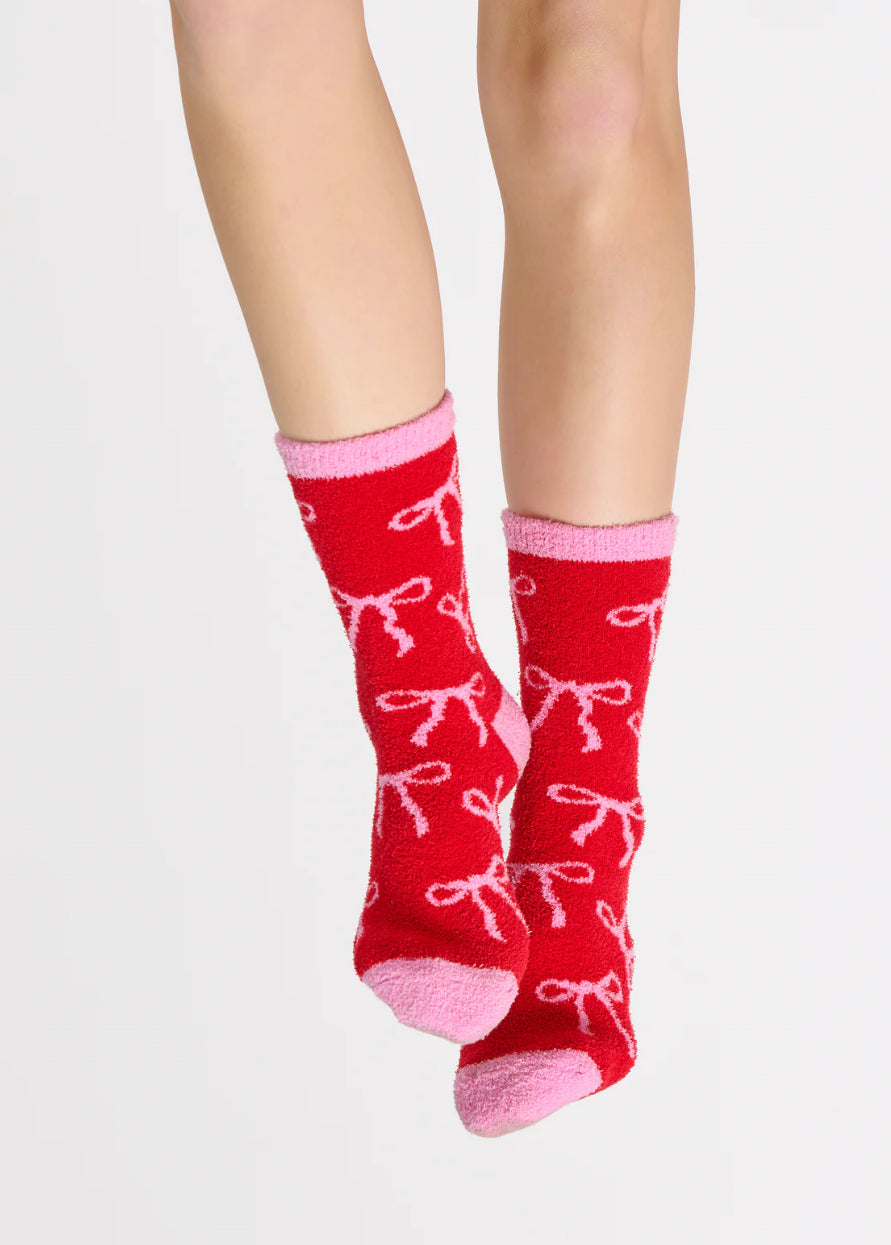 Shiraleah "Bow" Socks-Red