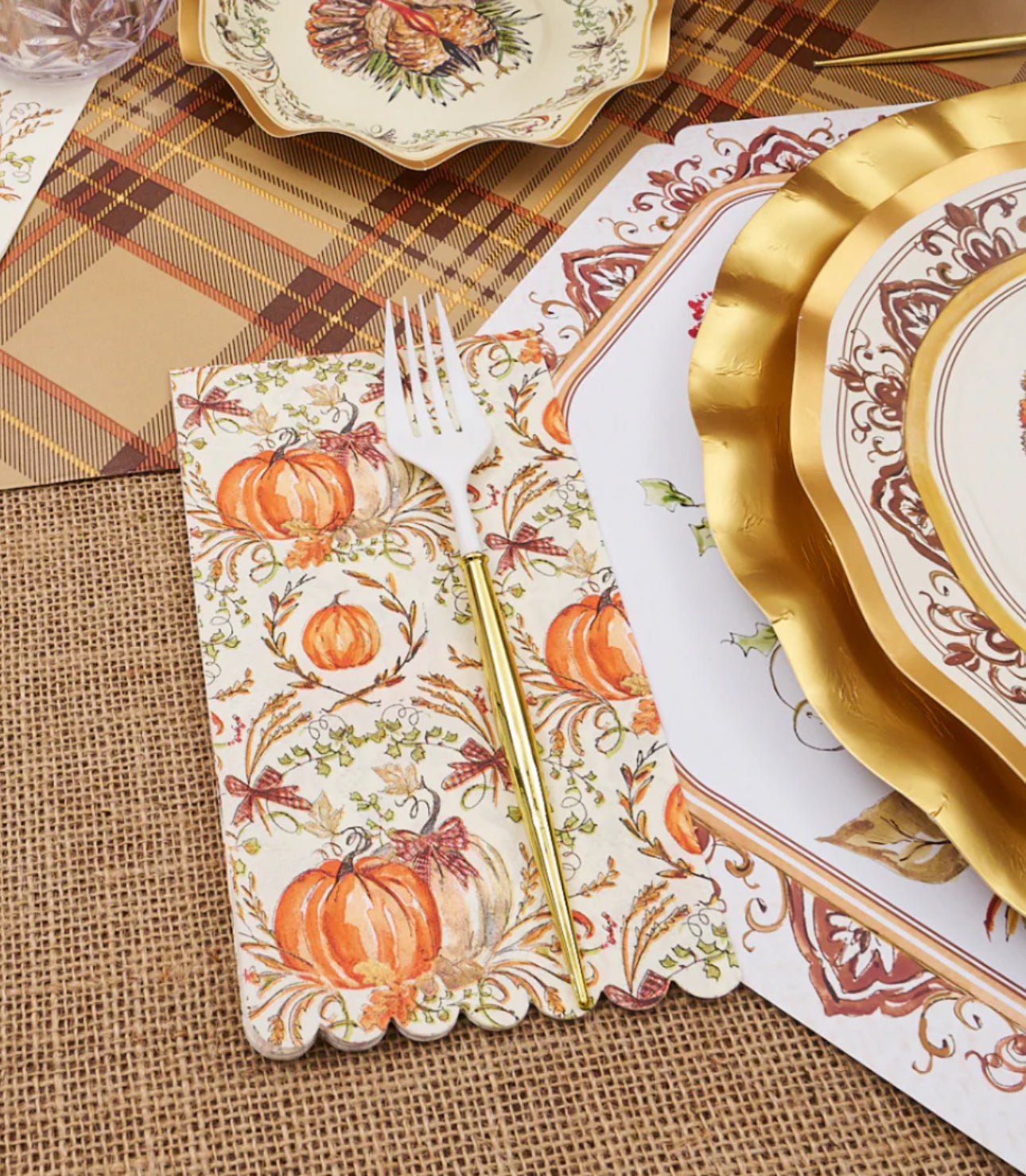Sophistiplate “Turkey & Gourds” Guest Towel