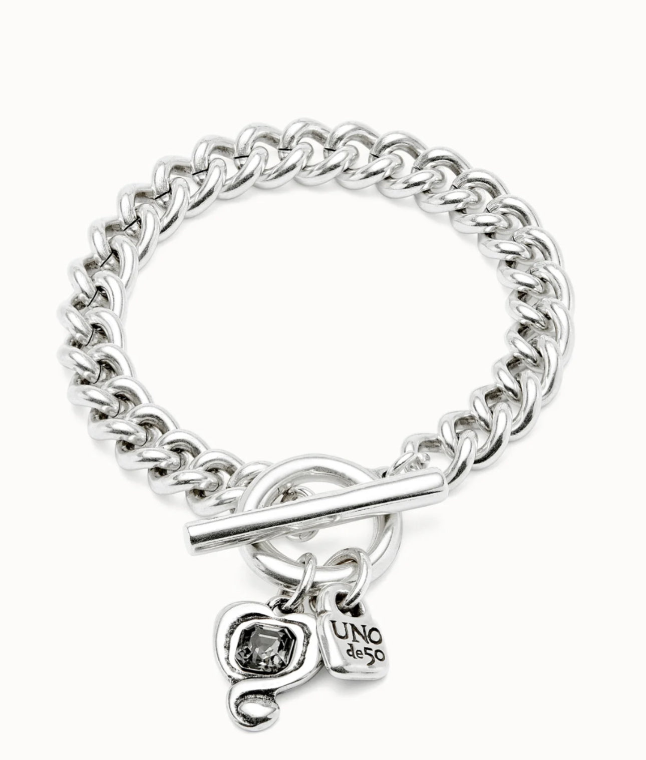 Uno de 50 "Be Expressive" Bracelet- Silver/Clear